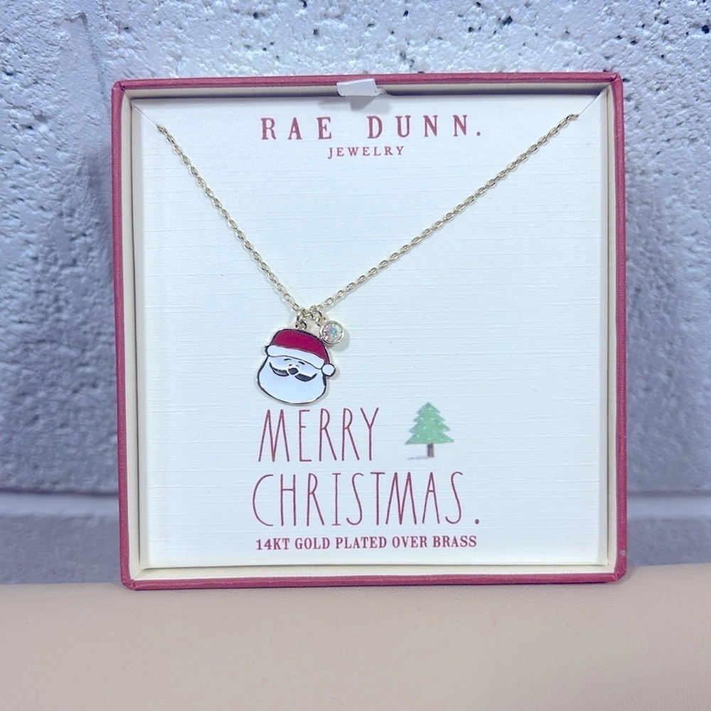 NIB Ray Dunn merry Christmas necklace with 14 KT gold plated over brass​​​​​